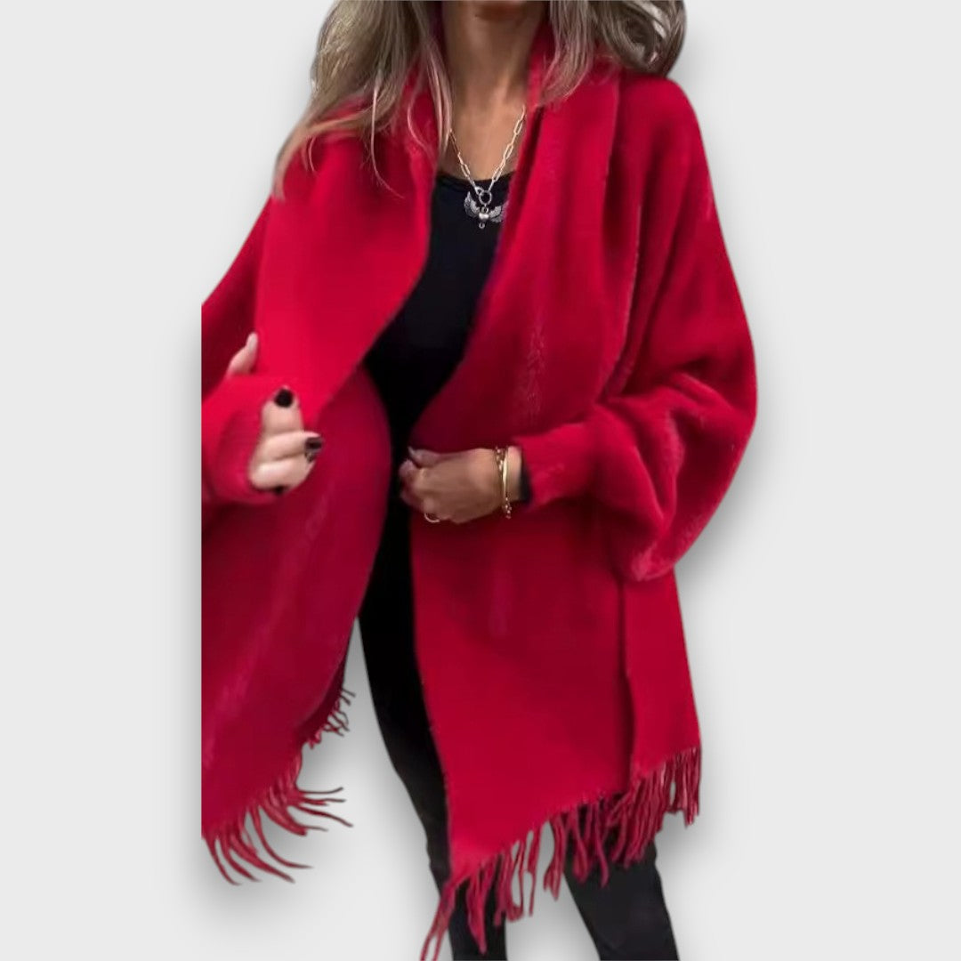 Meliora – Elegante cardigan met franjes