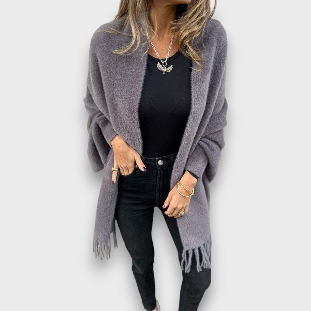 Meliora – Elegante cardigan met franjes