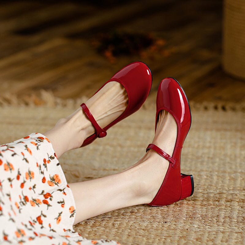 Livy | Leren Mary Janes